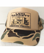 Vintage Levi Garrett Trucker Hat Summer Camo chew Tobacco SnapBack Hunti... - $339.63 MXN