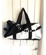 VICTORIA&#39;S SECRET PINK GYM DUFFLE TRAVEL BEACH WEEKENDER black Green Logo - €29,74 EUR