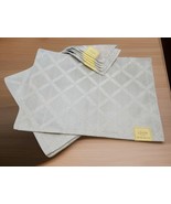 6 Lenox Platinum Laurel Leaf Placemats 13&quot;x 18&quot; Cotton Blend Holiday Tab... - $50.50 CAD