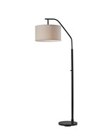 Adesso SL1140-01 Max Modern Floor Lamp Black with 16 Round Oatmeal Linen... - $1,863.80 MXN