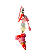 Disney Store Japan Minnie Mouse Pink Ice Cream Phone Plug Charm - £31.23 GBP