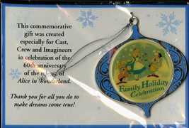 Disney Cast Member Family Holiday Celebration 2011 Alice In Wonderland Ornament - £7.95 GBP