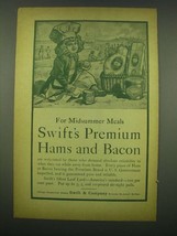 1902 Swift&#39;s Premium Hams and Bacon Ad - For midsummer meals - £13.82 GBP