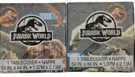 Jurassic World Table Cover Plastic T-Rex Birthday Party Supplies Dinosaur 2 pks - £7.69 GBP