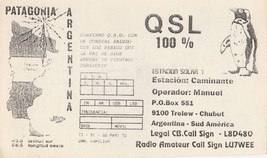 1994 QSL ARGENTINA   HAM RADIO CARD - £3.32 GBP