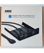 Anker A1220 USB 3.0 2-Port Metal Front Panel Hub - Black