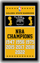 Golden State Warriors Basketball Champions Flag 90x150cm 3x5ft Fan Black Banner - £11.91 GBP