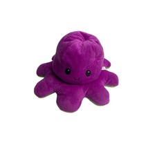 Flatline Reversible Octopus Purple Green Plush Stuffed Animal Toy 11 in Wide - £7.88 GBP