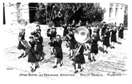 Florida RPPC Postcard 2221 Spar Band at Training Station in Palm Beach, Florida - £11.62 GBP