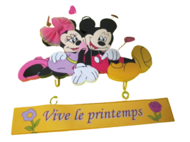 Disney Mickey And Minnie Mouse Spring Valentines Day Wall Decoration New In Box - $19.75
