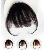 Axceroh Bangs Clip-in Fringe Extension Black Brown Wispy Real Human Hair - $66.02 MXN