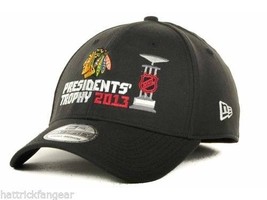 Chicago Blackhawks NHL Hockey President Trophy Stretch Fit  Cap Hat  M/L - $18.95