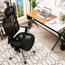 High-Back Mesh Executive Chair with Sliding Seat and Adjustable Lumbar Support - £183.01 GBP