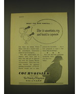 1955 Courvoisier Cognac Ad - She is uncertain, coy and hard to squeeze - £14.52 GBP