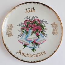 Mid-Century Modern 15th ANNIVERSARY Hand Painted PLATE  7 in  Hanging Wi... - £6.10 GBP