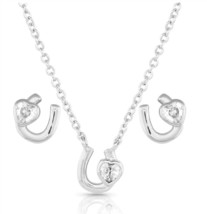 Montana Silversmiths women&#39;s lucky inlove jewelry set in Silver - size One Size - $54.45