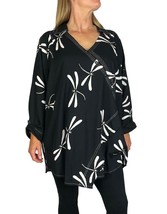 Women&#39;s Plus Size Blouse - Dragonfly Soho L XL 0X 1X 2X 3X 4X 5X 6X - £62.16 GBP