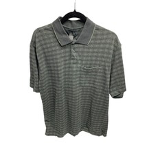 Van Heusen Mens Size XL Brown Gray Short Sleeve Polo Shirt Golf Tennis 1/2 Butto - £10.91 GBP
