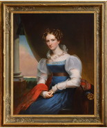 American artist Portrait German lady 19th century Oil painting by J. Eic... - £6,643.84 GBP