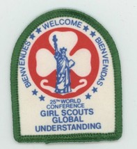 25Th World Conference Bienvenues Girl Scouts Global Green And White Patch - £4.57 GBP
