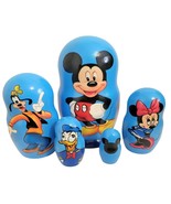5pcs Hand Painted Russian Nesting Doll of Mickey Mouse and Friends 7&quot; - $55.50 CAD