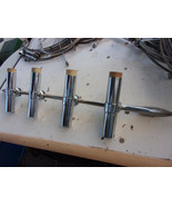Rocket launcher 4 Bronze chromed LEES MIAMI rod holders bolt on launcher... - $609.91 CAD