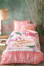Teenage Room 100% Cotton Elastic Bed Linen Girl Child Duvet Cover Set Pink Color - £148.68 GBP