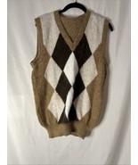Peruvian alpaca vest handmade men x-large - $961.87 MXN