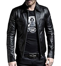 Laverapelle Men&#39;s Black Genuine Lambskin Leather Jacket - 1501200 Medium Poly Li - £176.82 GBP