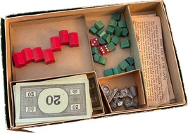 Vintage 1954 Monopoly Green Box Game Pieces / No Board - £7.98 GBP