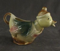 Vintage 2PC Art Pottery EASTER Duck &amp; Chick Milk Creamer 1950&#39;s Pastel G... - £15.09 GBP