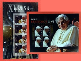 ZAYIX - Nevis 1648-1649 MNH - Pope Benedict XVI souvenir sheets 1532-010822-02 - £8.99 GBP