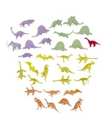 Lot of 32 Small Mini Plastic Toy Dinosaurs Figuresl Assorted Sizes Color... - £10.01 GBP