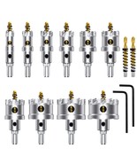 Asnomy 12 Pc. Tct Hole Saw Kit For Hard Metal, 5/8&quot;-2-1/8&quot; Inch, And Pla... - $1,482.34 MXN