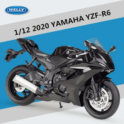 Welly 1:12 Yamaha YZF-R6 Alloy Racing Motorcycle Model Diecast -Black foam box - £20.14 GBP