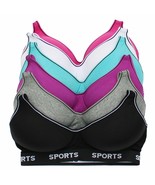 Women&#39;s Supportive Molded Cup Athleisure Sports Bra (6 piece pack)  S315 - $45.26 CAD