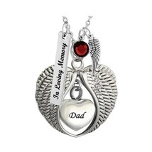 Dad Angel Wings Of Protection Necklace Urn - Love Charms™ Option - £23.94 GBP