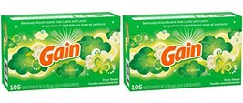 Gain Dryer Sheets - Original Scent - 105 Count Per Box - Pack of 2 Boxes - £10.34 GBP