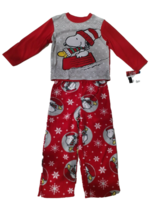 Peanuts Snoopy Pajamas, Unisex, Size 4 Kid, Long Sleeve Shirt &amp; Pants, Christmas - £11.65 GBP