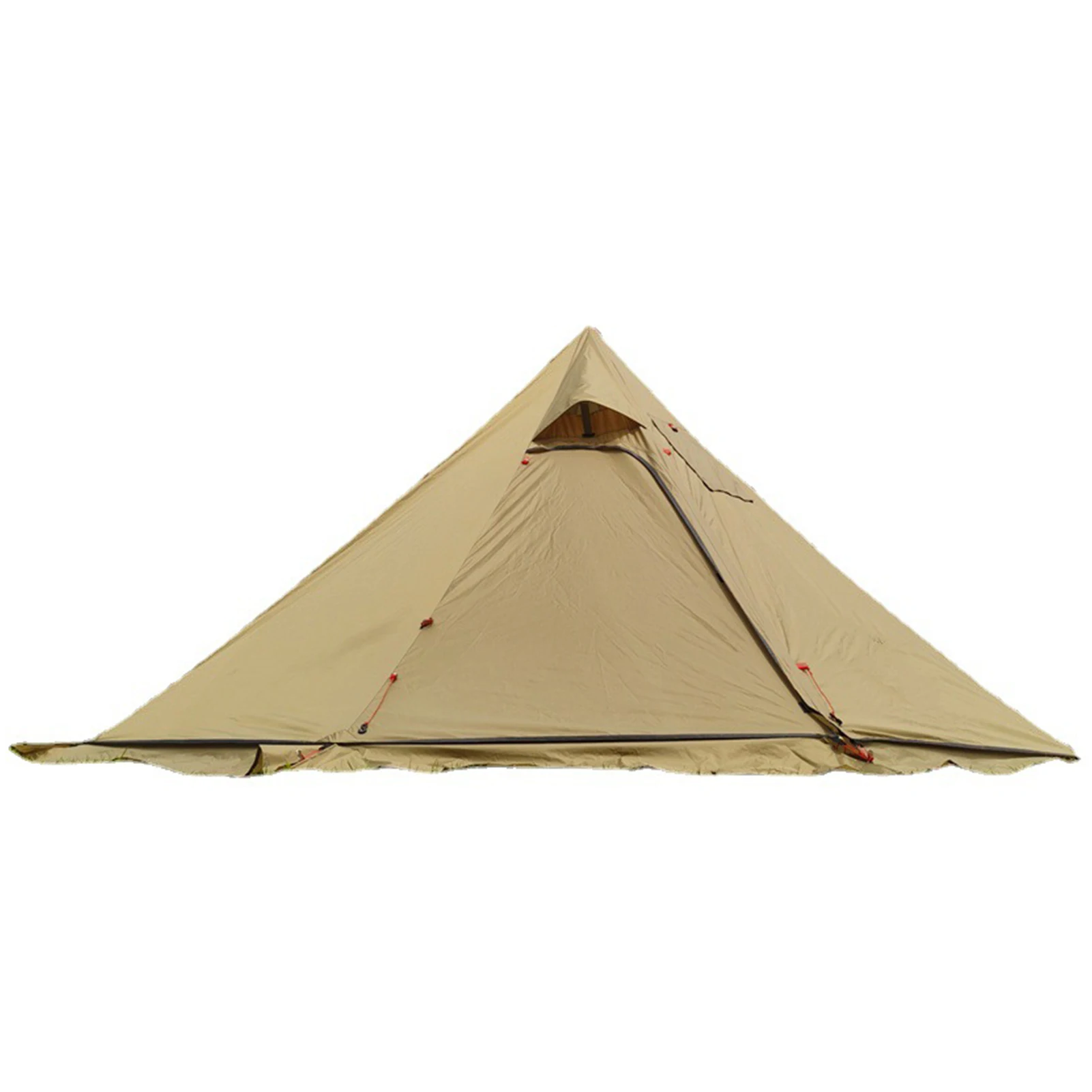 10.5&#39; x 5.2&#39; Camping Tent with Stove Jack Outdoor Teepee Tent for Family Camping - £112.49 GBP