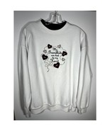 Embroidered Sweater &quot;My grandkids are tied to my heart&quot; size Large - $36.57 CAD
