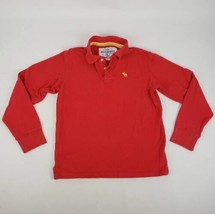 Abercrombie Boy&#39;s L Polo Shirt Long Sleeve Orange  - £12.65 GBP