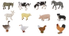 CollectA Box of Mini FARM ANIMAL Figures - NEW - Set of 12 Different Types - £11.11 GBP