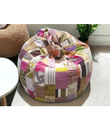 Purple &amp; Green Patchwork Printed Beanbag Cover - £160.25 GBP