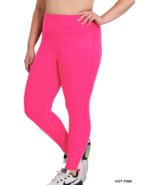 Zenana 1X Cotton/Spandex Brushed Microfiber Wide Waistband Leggings Hot ... - $13.85