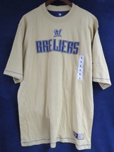 Milwaukee Brewers Harvest Gold Authentic T-Shirt Men&#39;s Large NEW WITH TAGS - £6.23 GBP