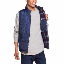 Weatherproof Vintage Mens Vest XXL 2XL Blue Flannel Lined Puffer Gorpcore NWT - $27.43