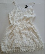 White Flower Pattern Aqua Women&#39;s Dress Size Large - £12.43 GBP