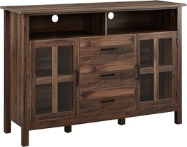Good &amp; Gracious Farmhouse Tv Stand For 65 Inch Tv Wood Media, 53 In Walnut - £297.35 GBP