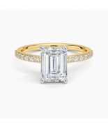 Emerald-cut diamond Half entity  create a modern,Handmade, Birthday Gift... - $559.00+